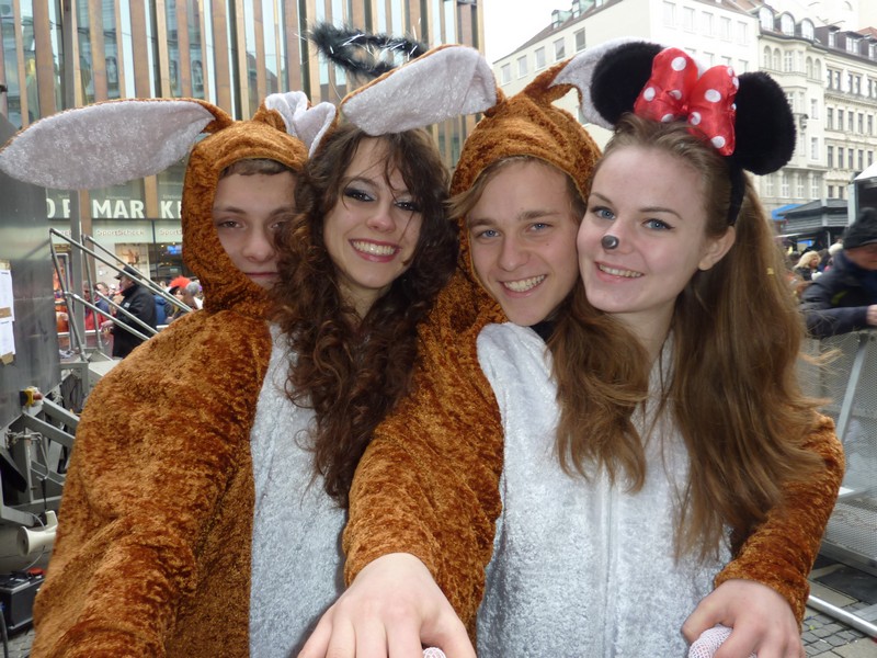 Faschingstreiben 2014 in der Münchner Innenstadt www.muenchenfenster.de
