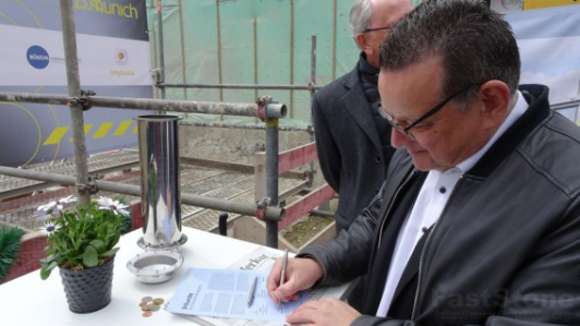 Grundsteinlegung am 25 April 2023 Büschl Ehrert u Klein